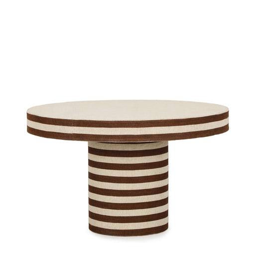 Lyra 30" Natural Striped Cotton Jute Contract-Grade Coffee Table - Dream Home Furniture & Mattress (Waite Park, MN)
