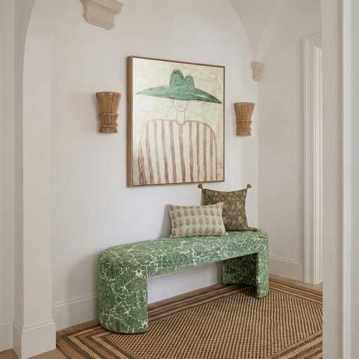 Greenspace 39" Rounded Upholstered Bench - Dream Home Furniture & Mattress (Waite Park, MN)