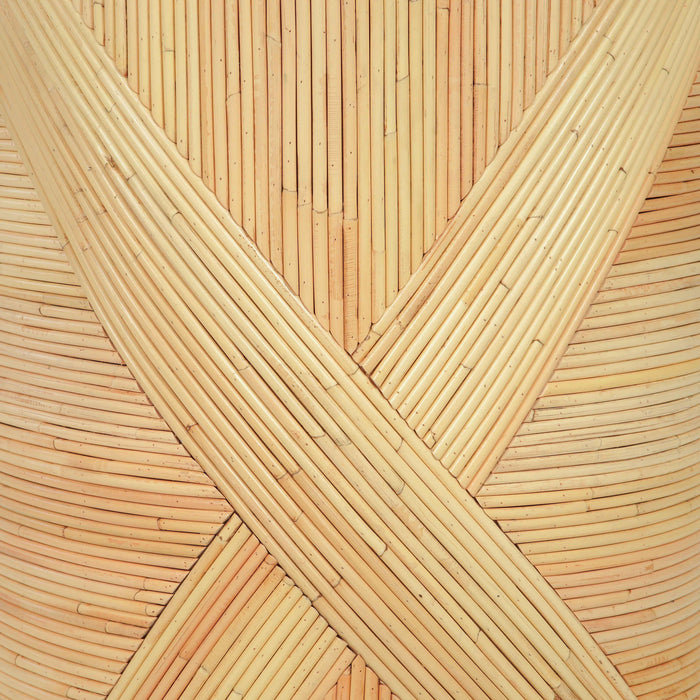 Matea Natural Rattan Cross Side Table