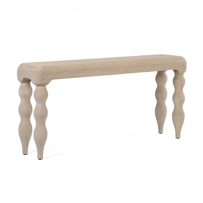 Vicky 68" Natural Woven Seagrass Console Table - Dream Home Furniture & Mattress (Waite Park, MN)
