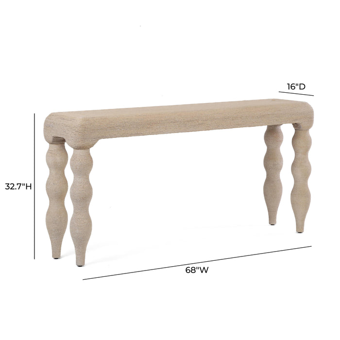 Vicky 68" Natural Woven Seagrass Console Table - Dream Home Furniture & Mattress (Waite Park, MN)