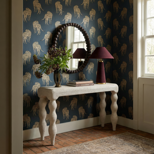 Vicky 68" Natural Woven Seagrass Console Table - Dream Home Furniture & Mattress (Waite Park, MN)