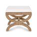 Kappa Cream Contract-Grade Fabric and Natural Seagrass Accent Stool - Dream Home Furniture & Mattress (Waite Park, MN)