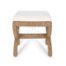 Kappa Cream Contract-Grade Fabric and Natural Seagrass Accent Stool - Dream Home Furniture & Mattress (Waite Park, MN)
