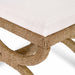 Kappa Cream Contract-Grade Fabric and Natural Seagrass Accent Stool - Dream Home Furniture & Mattress (Waite Park, MN)