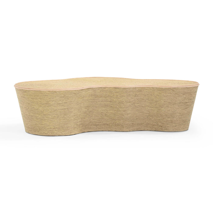 Slab 60" Natural Seagrass Coffee Table - Dream Home Furniture & Mattress (Waite Park, MN)