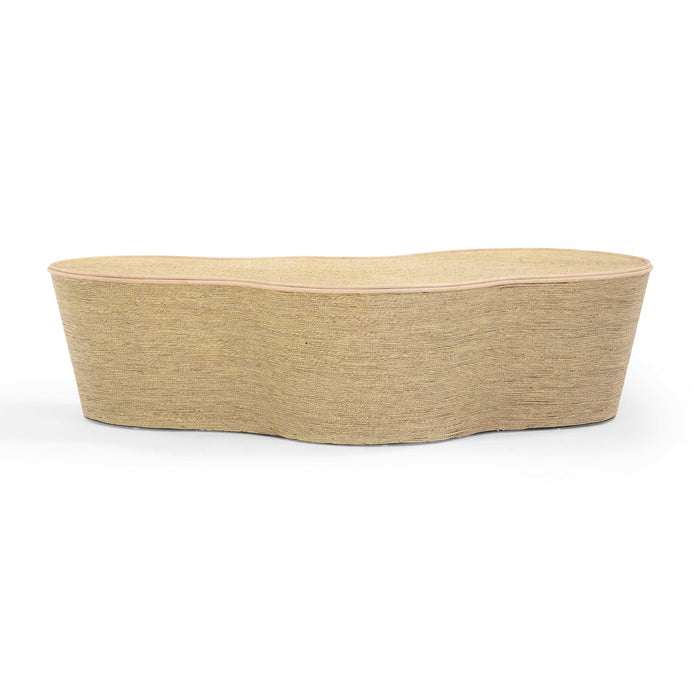 Slab 60" Natural Seagrass Coffee Table - Dream Home Furniture & Mattress (Waite Park, MN)