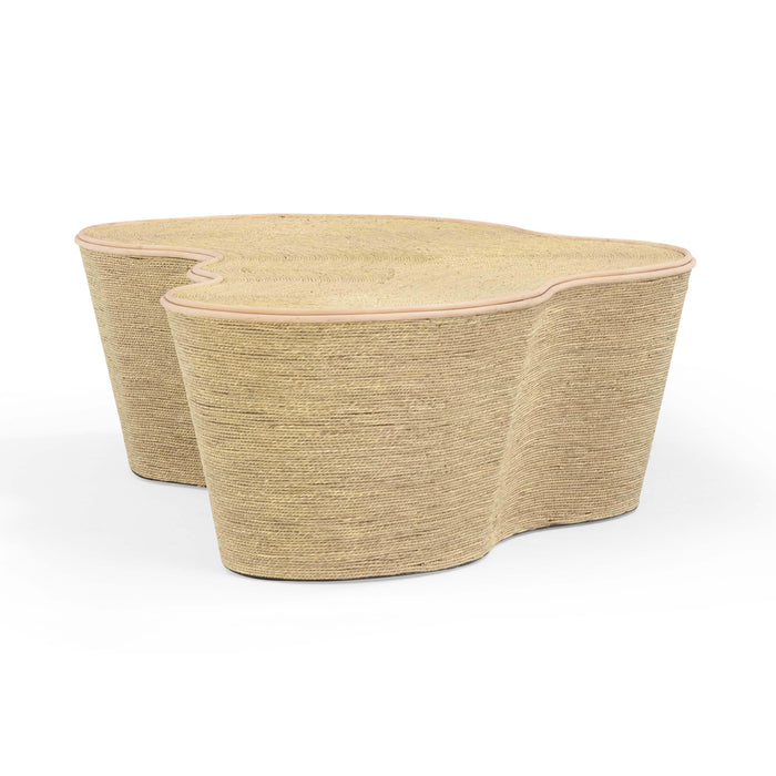 Slab 60" Natural Seagrass Coffee Table - Dream Home Furniture & Mattress (Waite Park, MN)