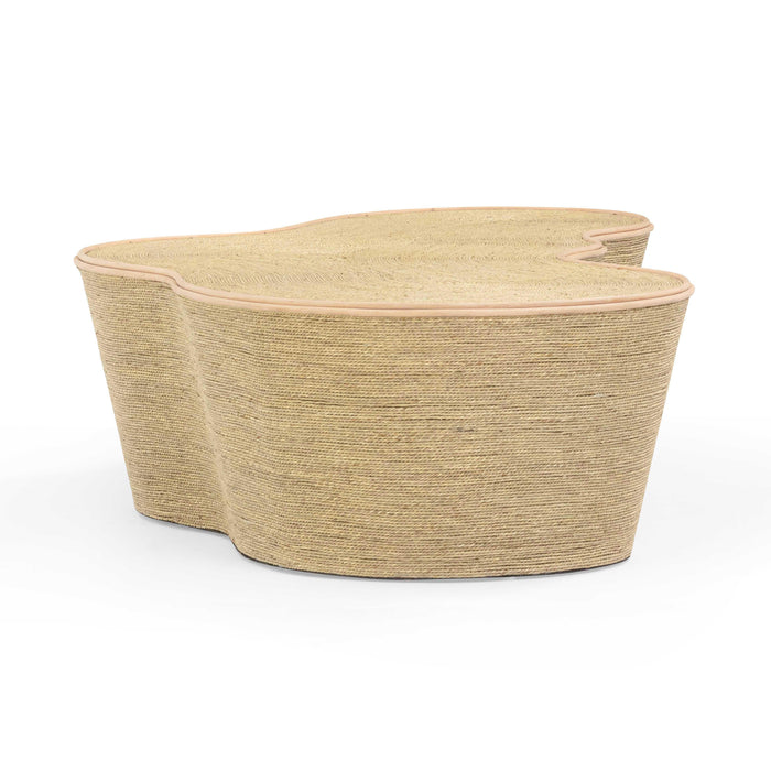 Slab 60" Natural Seagrass Coffee Table - Dream Home Furniture & Mattress (Waite Park, MN)