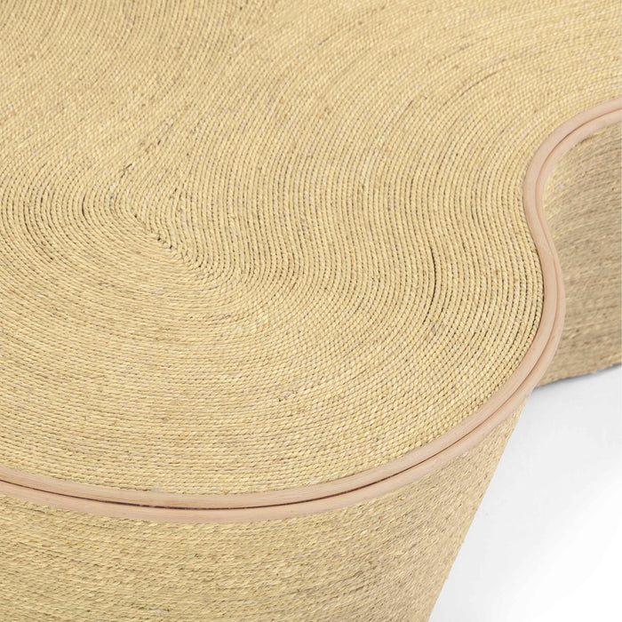 Slab 60" Natural Seagrass Coffee Table - Dream Home Furniture & Mattress (Waite Park, MN)