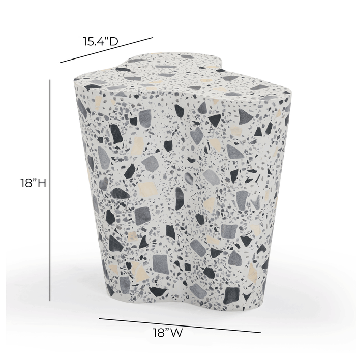 Slab Faux Terrazzo Indoor/Outdoor Side Table