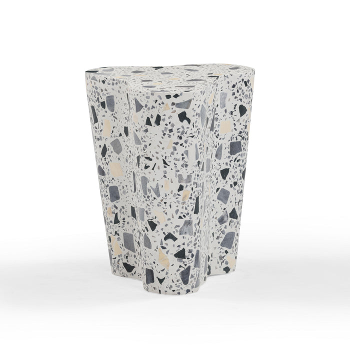 Slab Faux Terrazzo Indoor/Outdoor Side Table