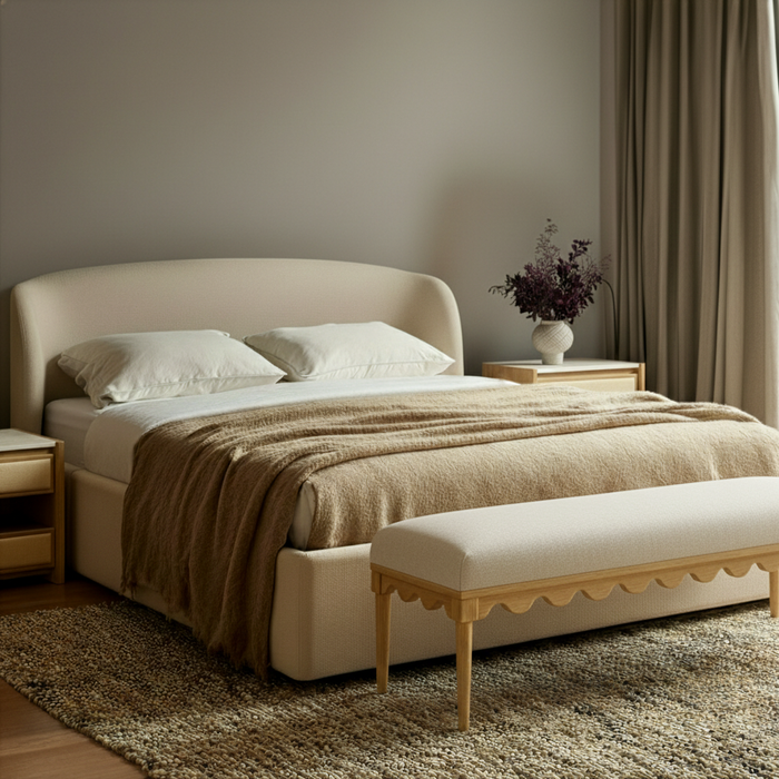 Oodle 56.5" Performance Vegan Mohair Bench