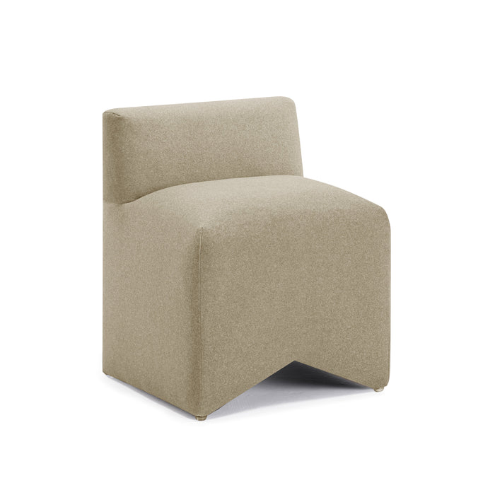 Pippa Taupe Performance Vegan Mohair Accent Stool