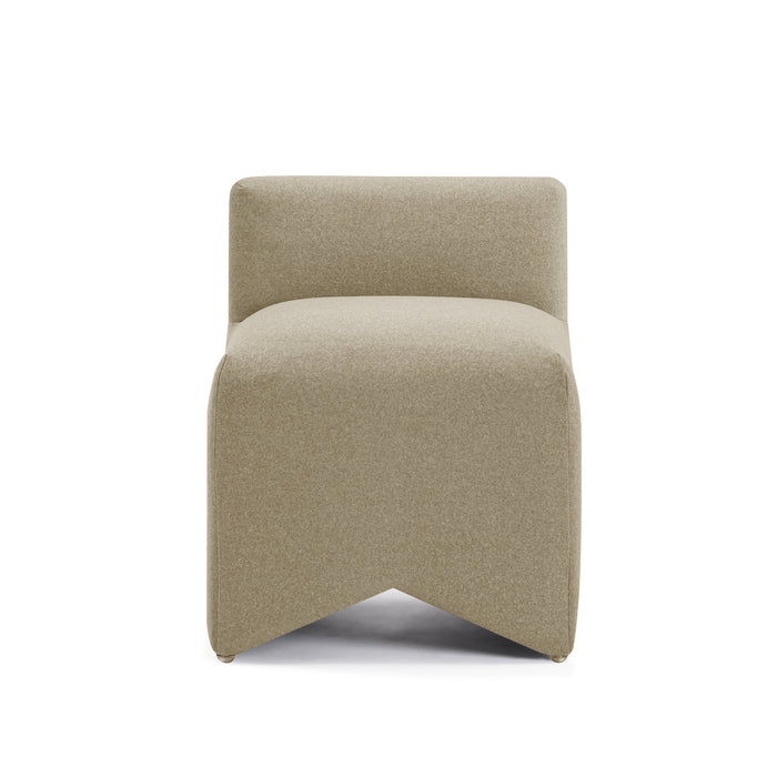Pippa Taupe Performance Vegan Mohair Accent Stool