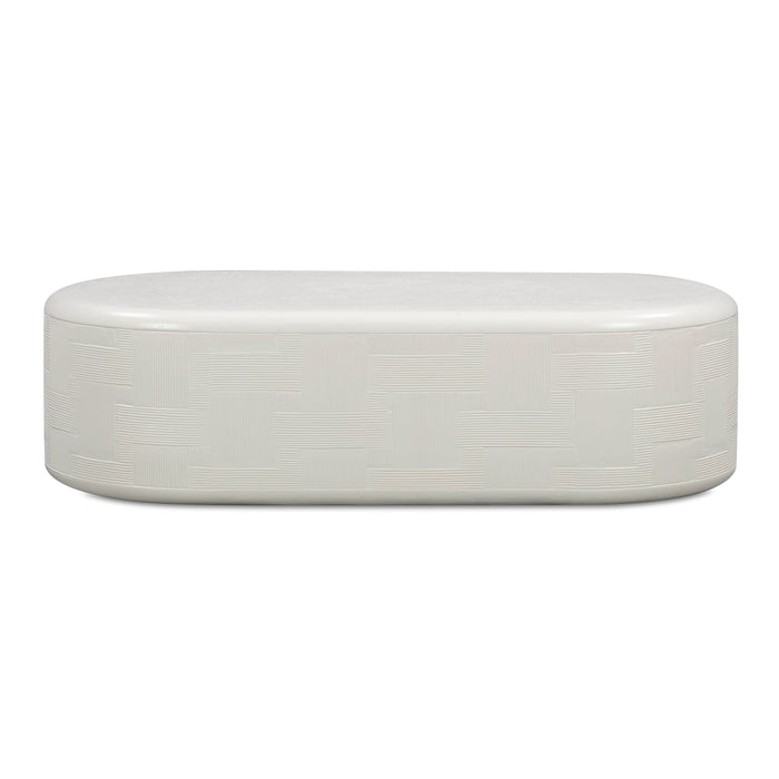 Suraya 55" Indoor/Outdoor Concrete Rounded Coffee Table