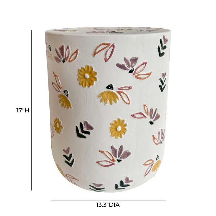 Ceramic Hand-Painted Floral Indoor/Outdoor Table - Dream Home Furniture & Mattress (Waite Park, MN)