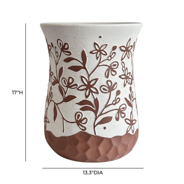 Ceramic Carved Terracotta Indoor/Outdoor Table - Dream Home Furniture & Mattress (Waite Park, MN)