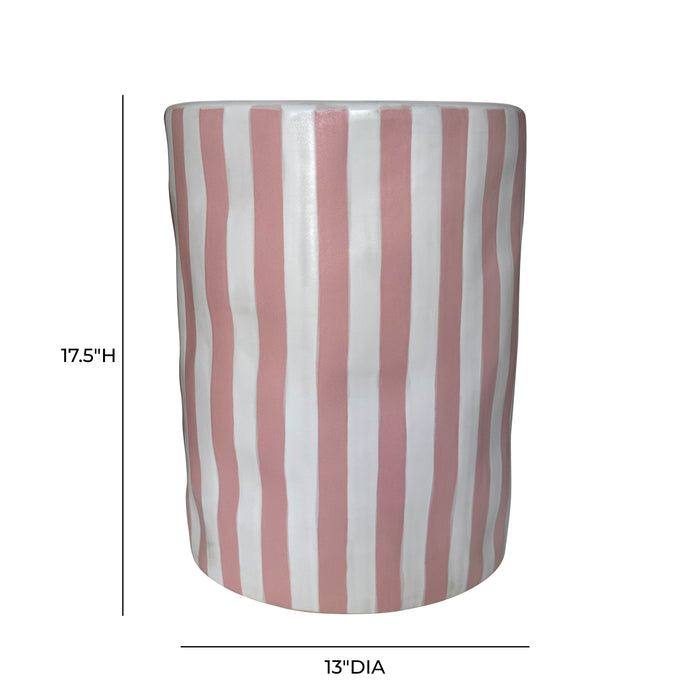 Tempest Indoor/Outdoor Ceramic Table in Stripes