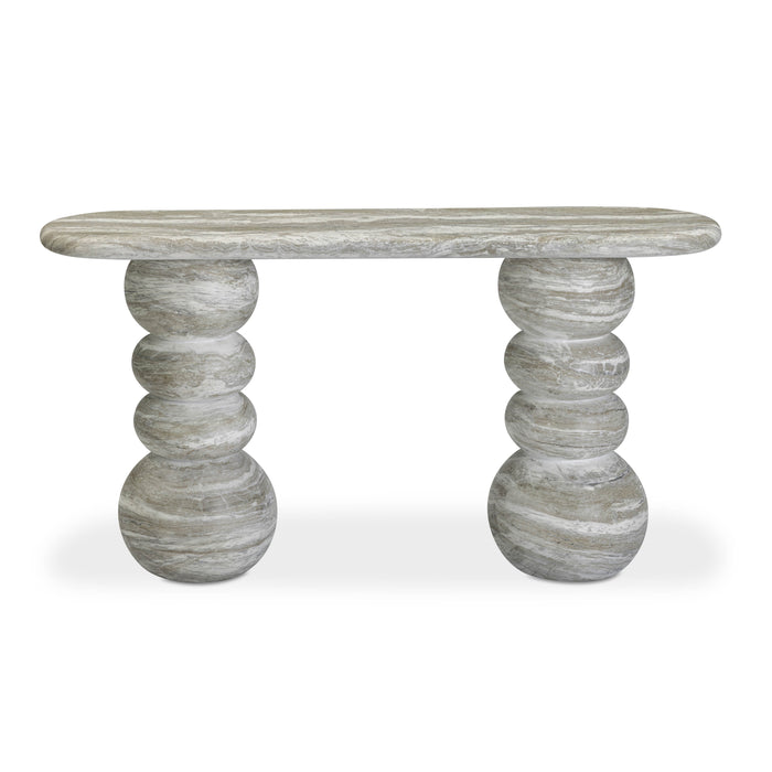 Hyre 59" Faux Stone Indoor/Outdoor Concrete Console Table - Dream Home Furniture & Mattress (Waite Park, MN)
