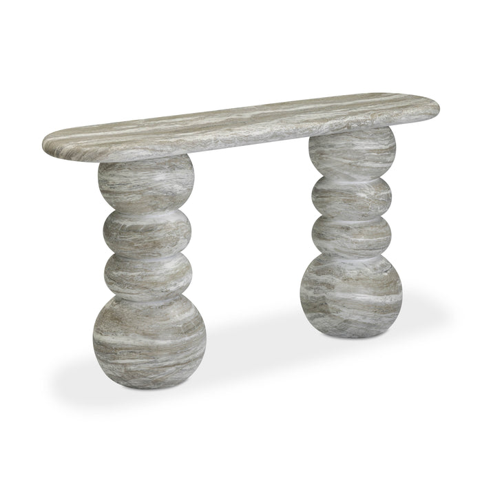 Hyre 59" Faux Stone Indoor/Outdoor Concrete Console Table - Dream Home Furniture & Mattress (Waite Park, MN)