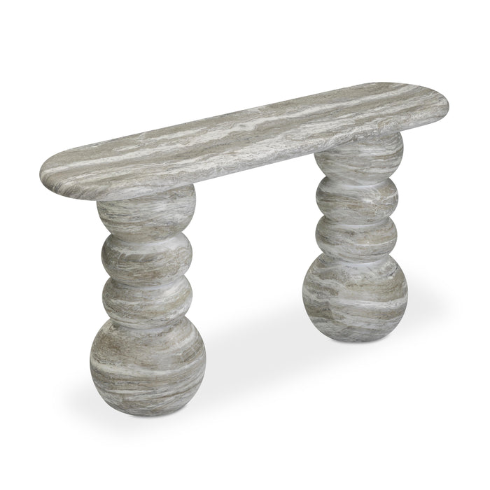 Hyre 59" Faux Stone Indoor/Outdoor Concrete Console Table - Dream Home Furniture & Mattress (Waite Park, MN)