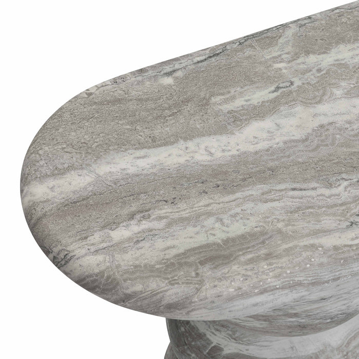 Hyre 59" Faux Stone Indoor/Outdoor Concrete Console Table - Dream Home Furniture & Mattress (Waite Park, MN)