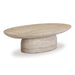 Sonia 51" Faux Travertine Indoor/Outdoor Concrete Coffee Table - Dream Home Furniture & Mattress (Waite Park, MN)