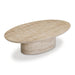Sonia 51" Faux Travertine Indoor/Outdoor Concrete Coffee Table - Dream Home Furniture & Mattress (Waite Park, MN)