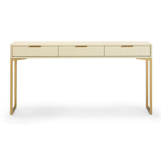 Pesce 59" Faux Shagreen 3-Drawer Console Table - Dream Home Furniture & Mattress (Waite Park, MN)
