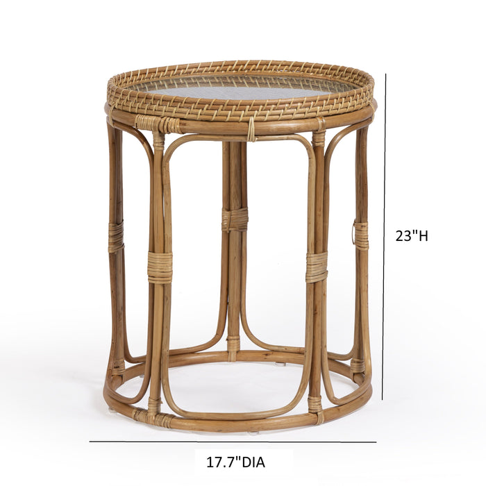 Lindy Rattan Side Table