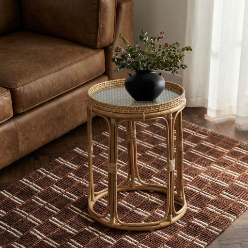 Lindy Rattan Side Table - Dream Home Furniture & Mattress (Waite Park, MN)