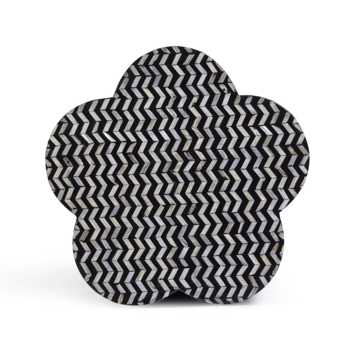 Truffle Black Mother of Pearl Shell Side Table
