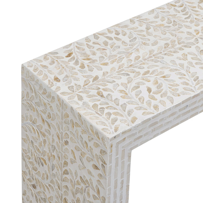 Cyprus 47" Cream Capiz Shell Console Table