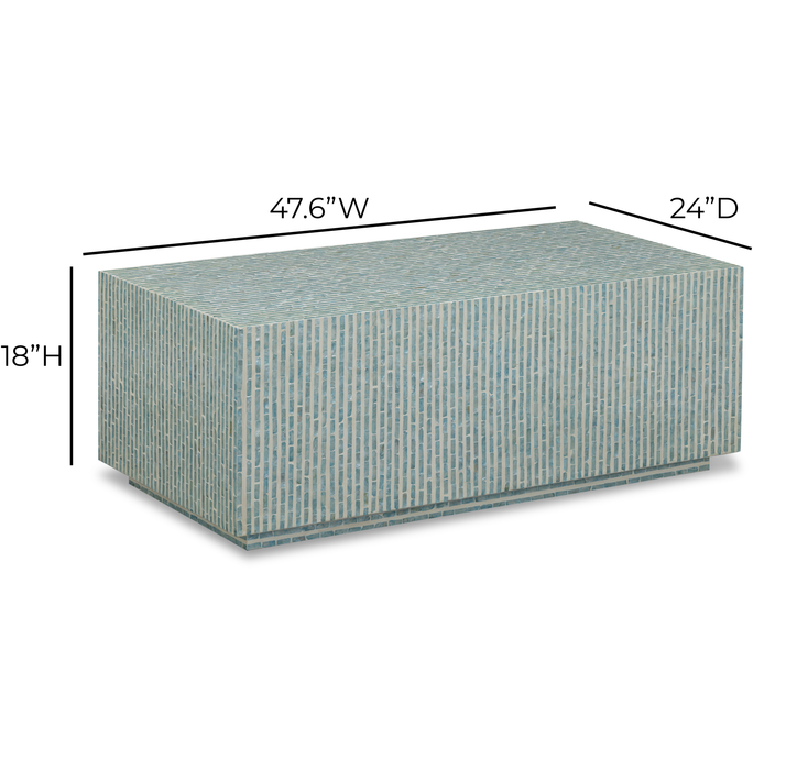 Earl 48" Shell Rectangular Coffee Table