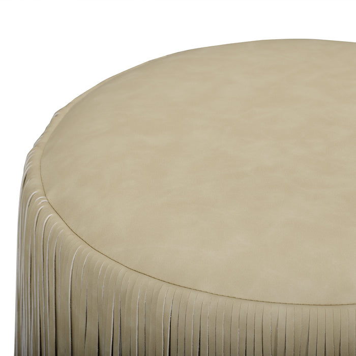 Shag Me Performance Vegan Leather Ottoman