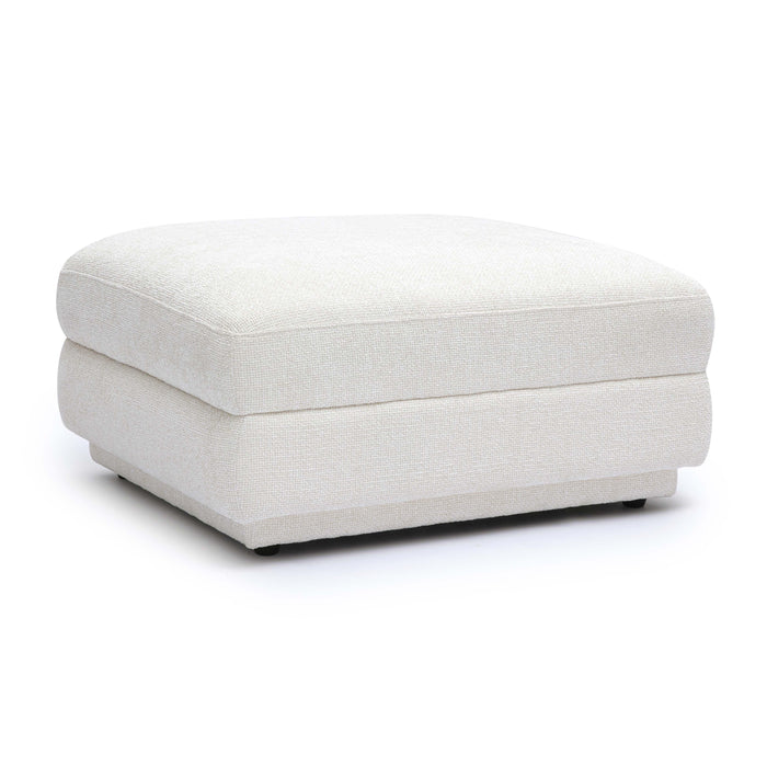 Perry Cream Performance Chenille Modular Ottoman