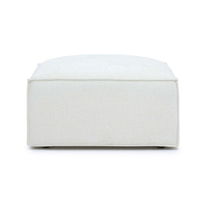 Mindy Performance Chenille Basketweave Ottoman