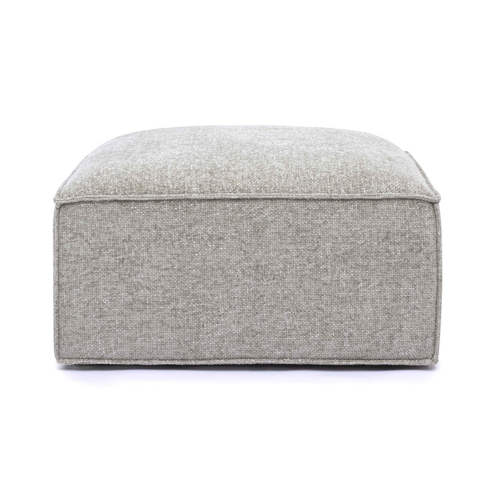 Mindy Performance Chenille Basketweave Ottoman