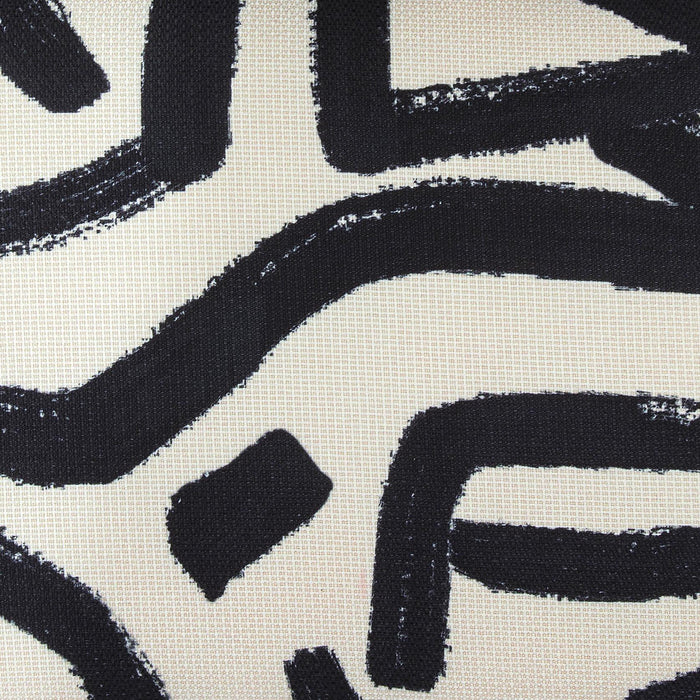 Pippa Black Brushstroke Print Contract Grade Accent Stool