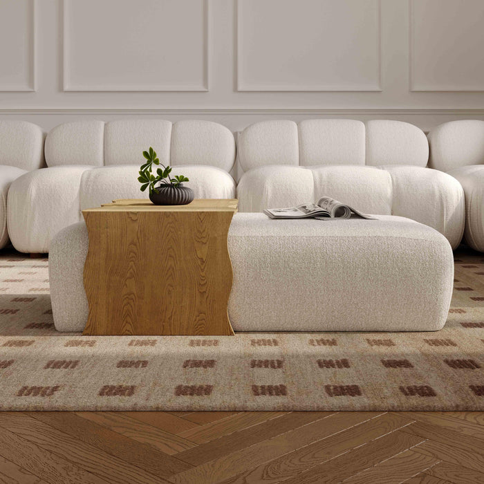 Spencer 54" Performance Basketweave Ottoman with Bridge Table - Dream Home Furniture & Mattress (Waite Park, MN)