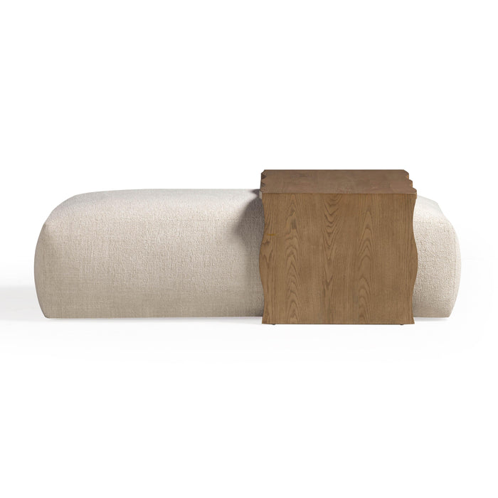 Spencer 54" Performance Basketweave Ottoman with Bridge Table - Dream Home Furniture & Mattress (Waite Park, MN)