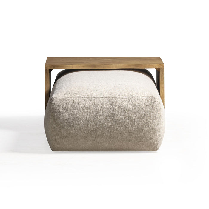 Spencer 54" Performance Basketweave Ottoman with Bridge Table - Dream Home Furniture & Mattress (Waite Park, MN)