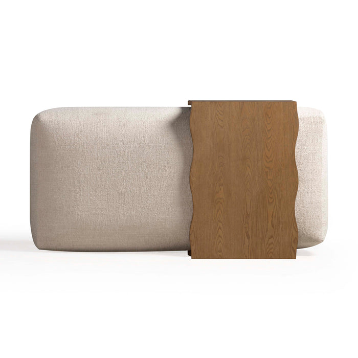 Spencer 54" Performance Basketweave Ottoman with Bridge Table - Dream Home Furniture & Mattress (Waite Park, MN)