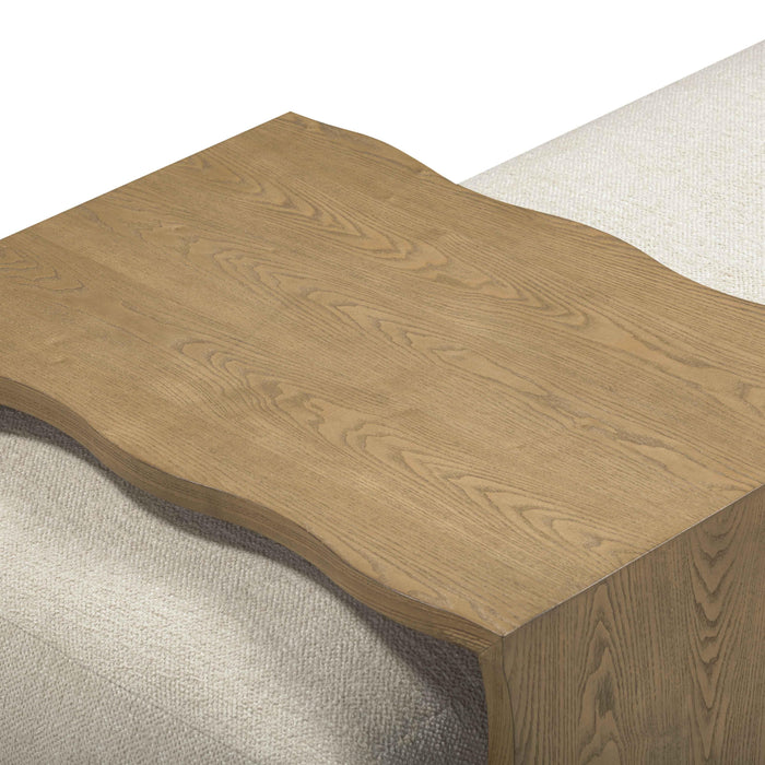 Spencer 54" Performance Basketweave Ottoman with Bridge Table - Dream Home Furniture & Mattress (Waite Park, MN)