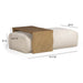 Spencer 54" Performance Basketweave Ottoman with Bridge Table - Dream Home Furniture & Mattress (Waite Park, MN)