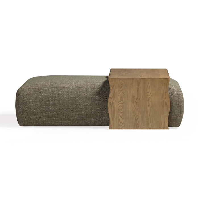 Spencer 54" Performance Basketweave Ottoman with Bridge Table - Dream Home Furniture & Mattress (Waite Park, MN)