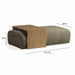 Spencer 54" Performance Basketweave Ottoman with Bridge Table - Dream Home Furniture & Mattress (Waite Park, MN)