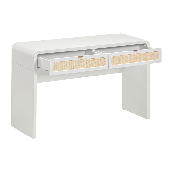 Patty 48" Rattan 2-Drawer Console Desk