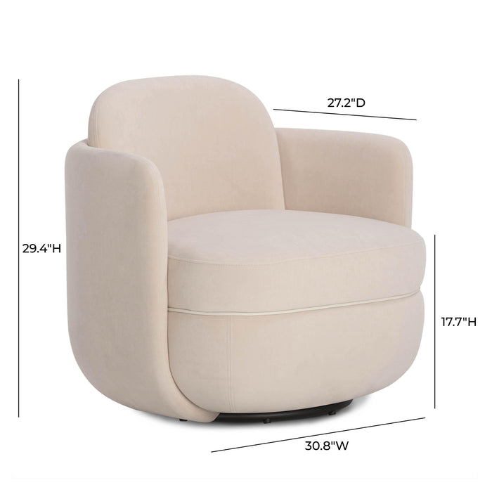Wolfie Performance Velvet Swivel Accent Chair - Dream Home Furniture & Mattress (Waite Park, MN)
